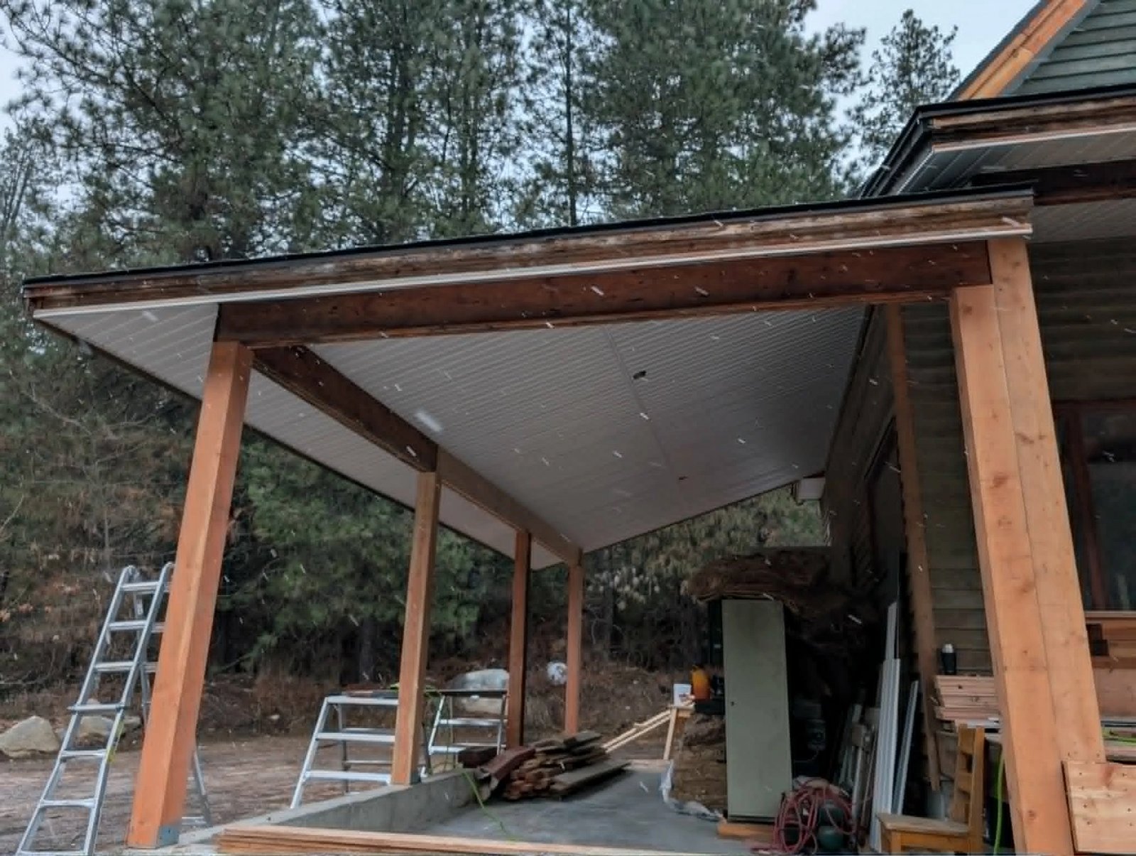 Covered patio addition