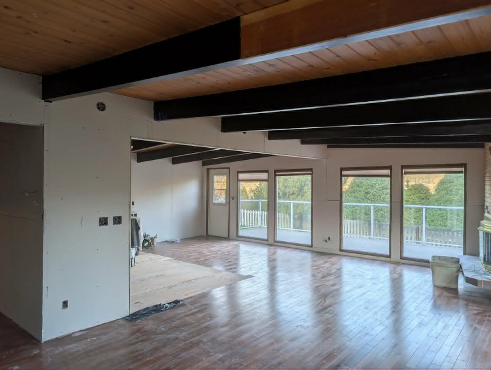 Open-concept interior remodel