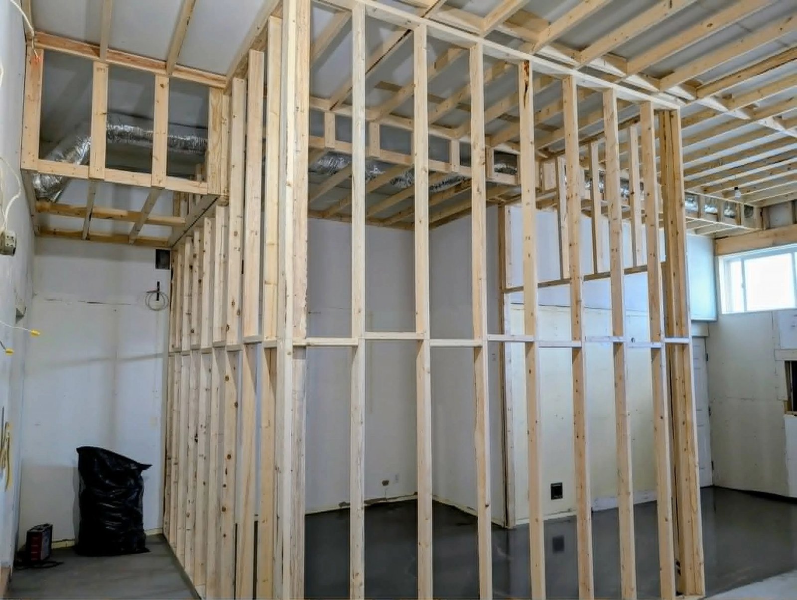 Interior partition framing