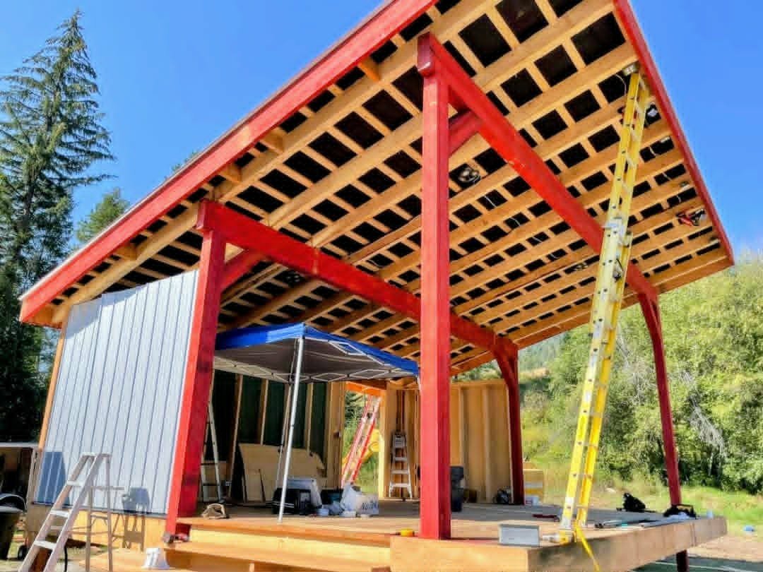 Timber-frame pavilion