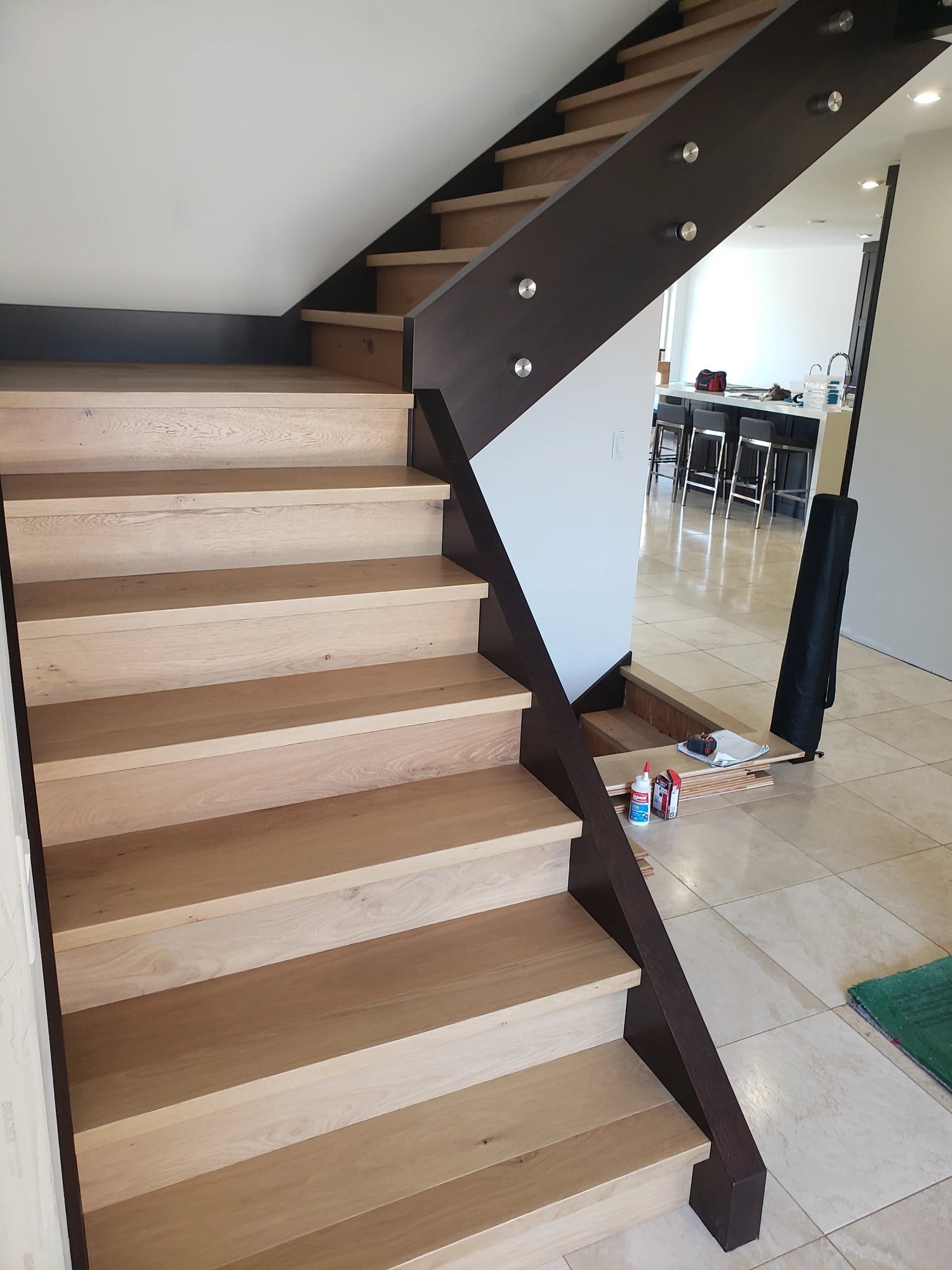 White-oak feature staircase