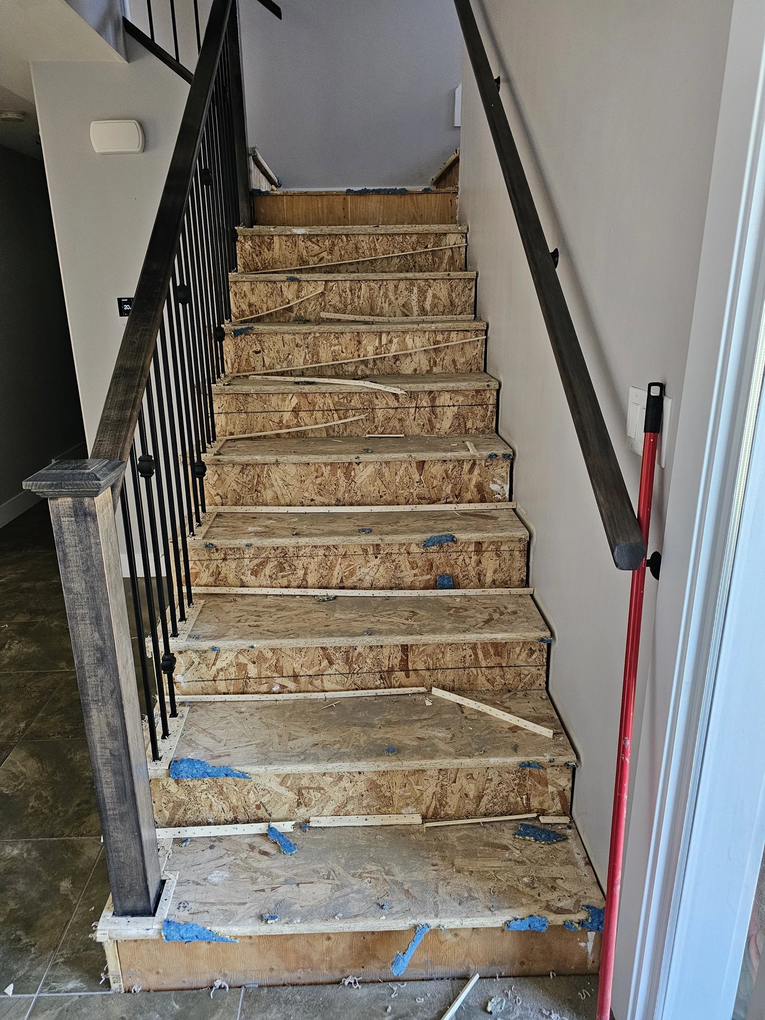 Grey-Oak Staircase Transformation — Before